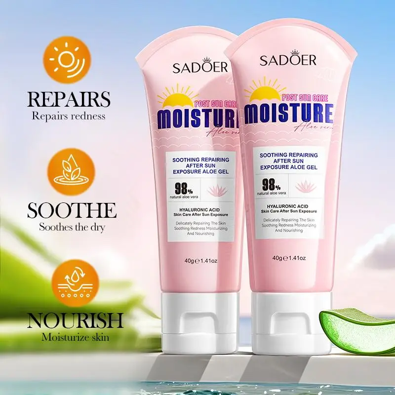 

3/5PCS SADOER After Sun Soothing Repair Aloe Vera Gel Hydrating Moisturising Body Lotion Reduce Redness Hydration Aloe Vera Gel