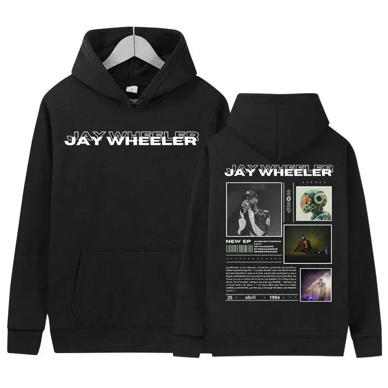 Rapper JAY WHEELER Tour New Hoodie Men's Women Tops Oversized Double Sided Sweatshirt pullovers Vintage Casual Long sleeve Hoody