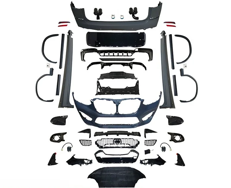 Suitable for BMW X3 Surround Car Modification Surround Kit Front and Rear Bars Side Skirt Middle Net Exhaust Large Surround