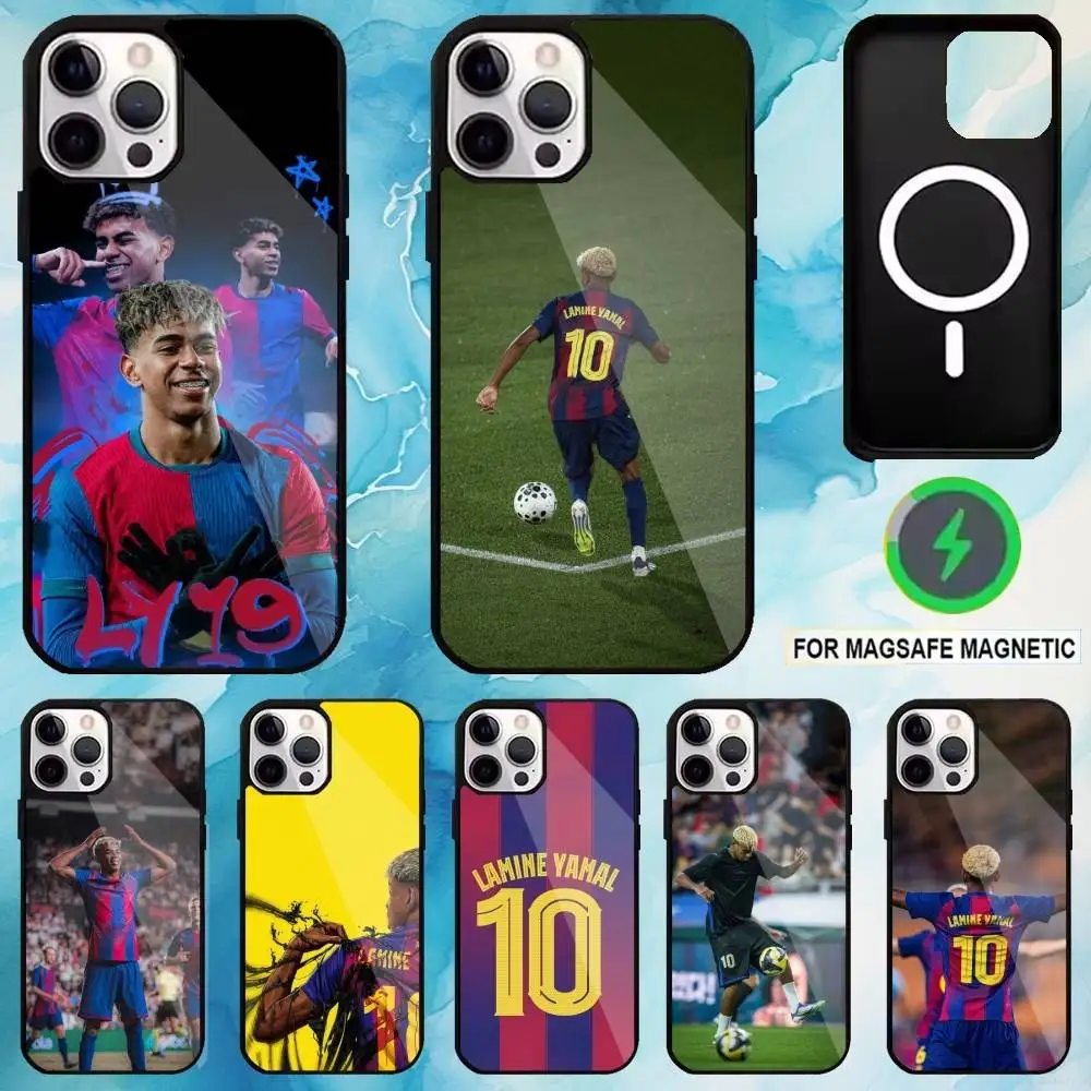 

Football 19 L-Lamines Phone Case For iPhone17,16,15,14,13,12,11 Plus,Pro Max Magnetic For Magsafe Wireless Charging Case
