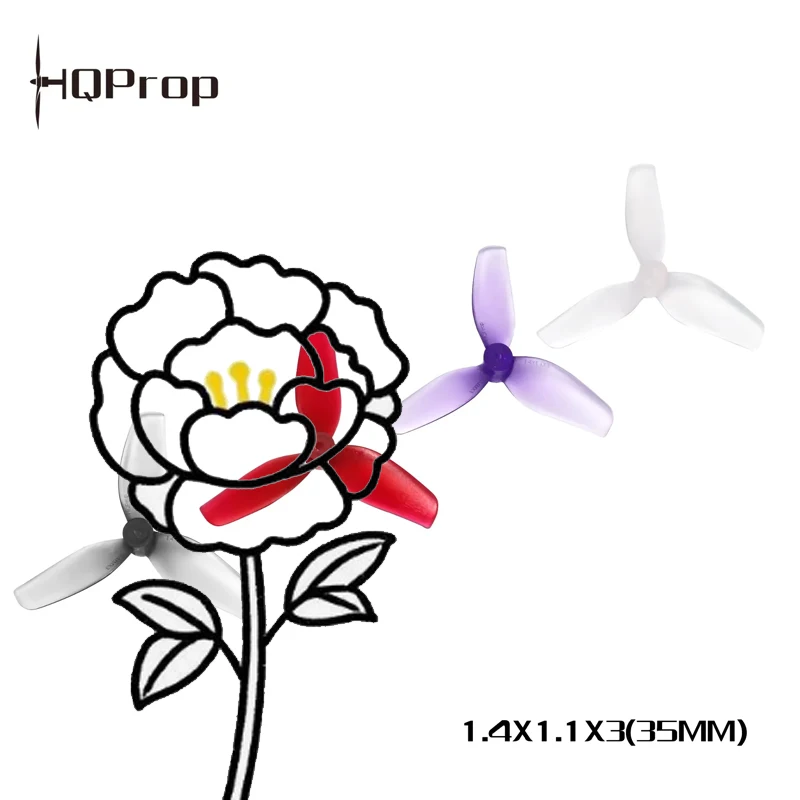 

2Pairs HQPROP 1.4inch 35mm Propeller 1.4X1.1X3 35mmX3 1mm/1.5m Shaft Ultralight Whoop FPV Prop