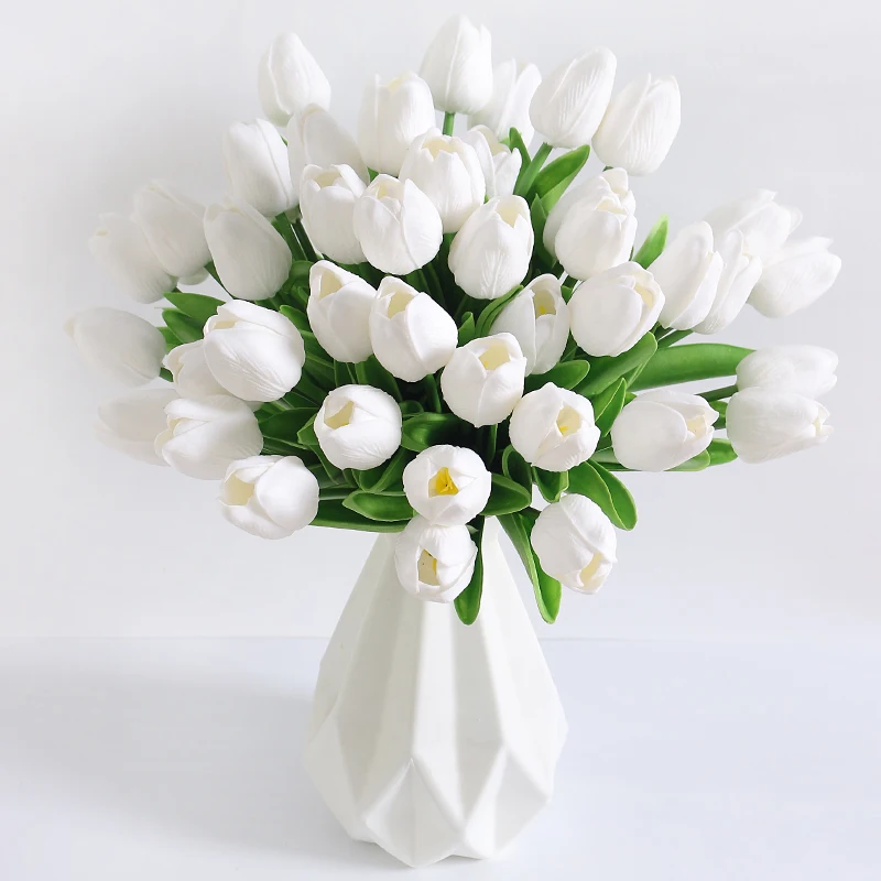 5/10 Stück künstliche Tulpenblumen, 33 cm, künstliche Blumen für Zuhause, Innendekoration, Hochzeit, Brautdekoration, DIY-Vasenzubehör – Detail 13