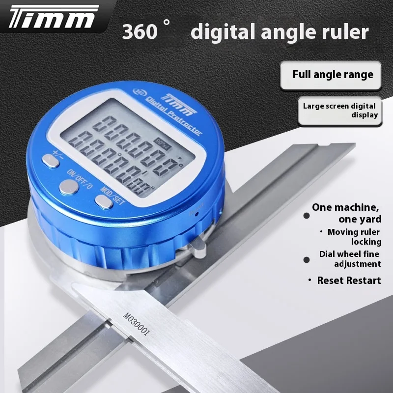 Electronic Digital Display Universal Angle Gauge 0-360 Degree Multifunctional ABS Material Angle Measurement Tool