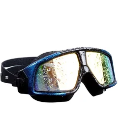 Gafas de natación profesionales con montura grande para hombres y mujeres, lentes enchapadas para miopía, dioptrías antivaho, gafas de buceo, estuche de gafas Anti-UV