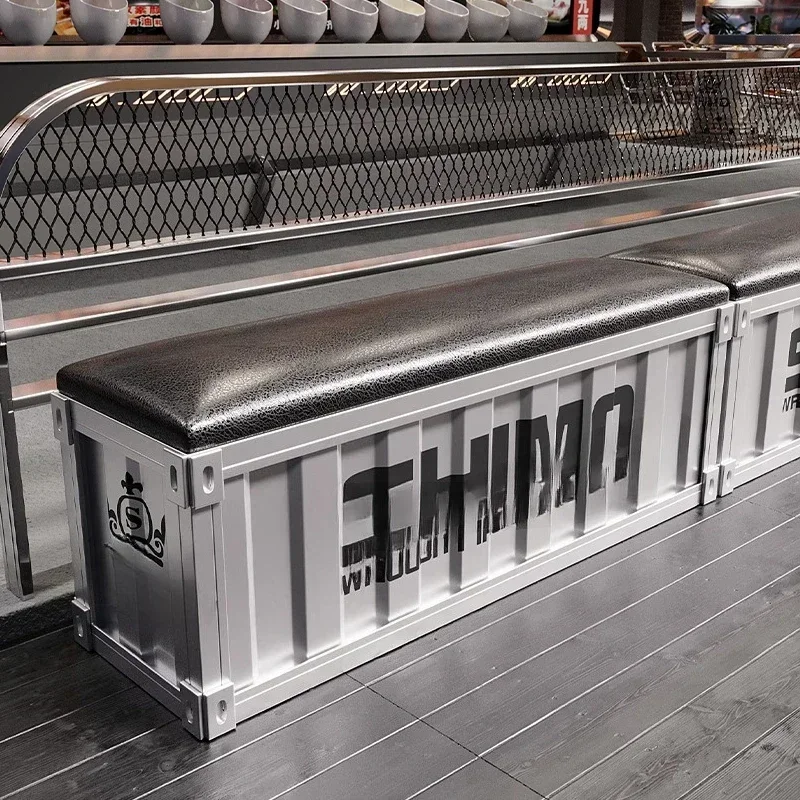 

Industrial style bench, bench, storage, shoe changing stool