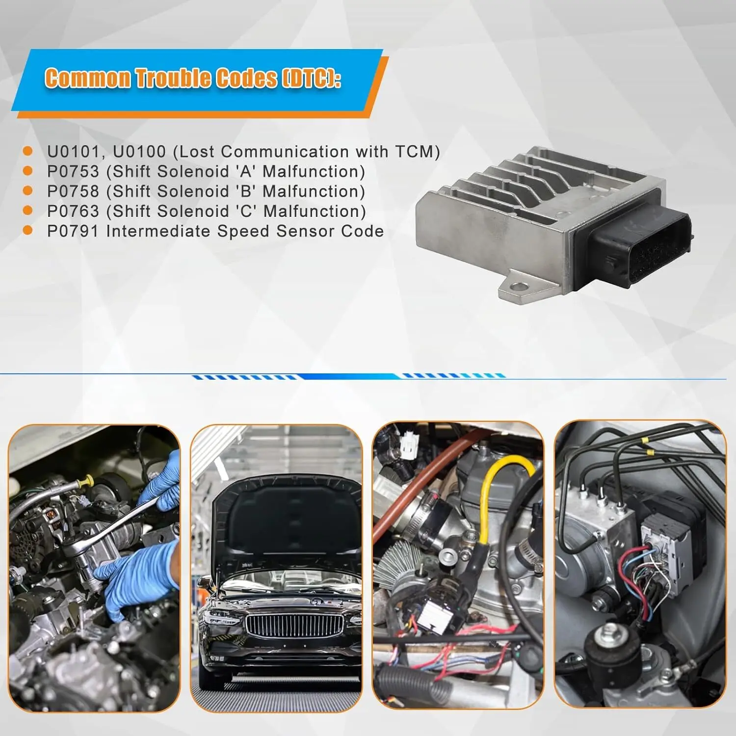 Módulo de transmisión TCM Plug-N-Play para MAZDA 3 2.3L 2007-2009, reprogramado L34T
