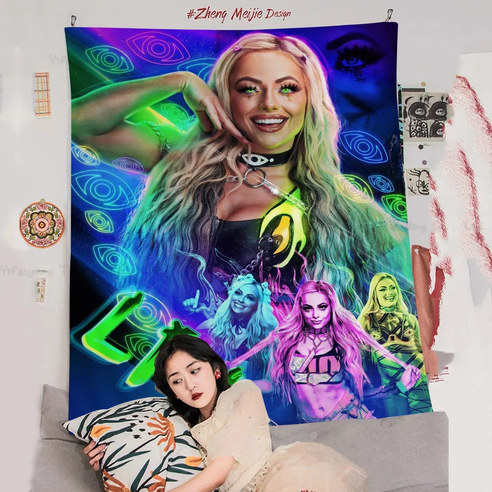 Liv Morgan Anime Tapestry Hanging Tarot Hippie Wall Rugs Dorm Wall Hanging Sheets