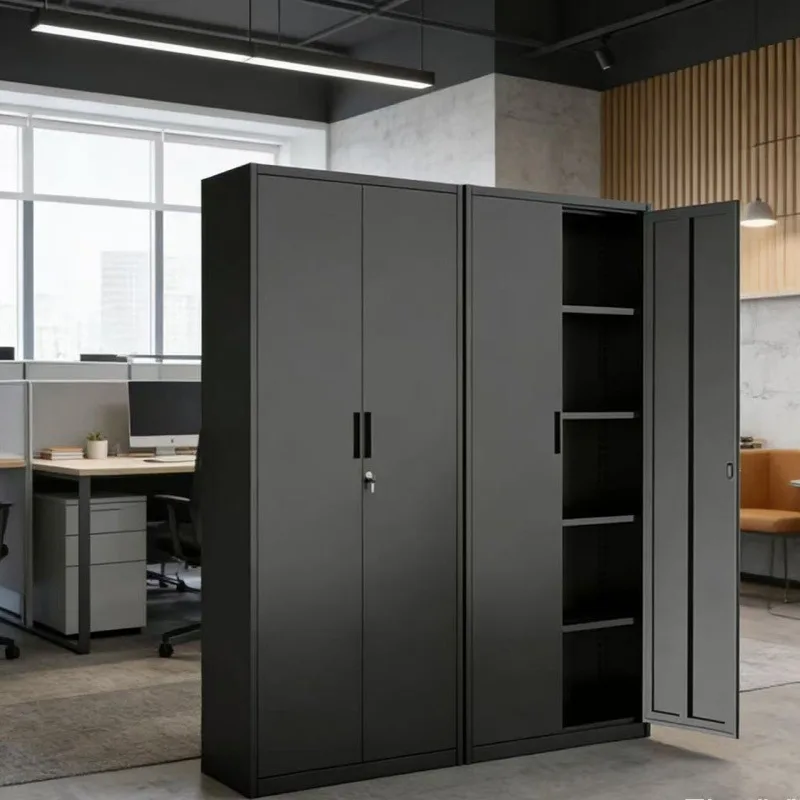 2 sliding doors black steel file cabinet with lock file cabinet home office school adjustable design modern style