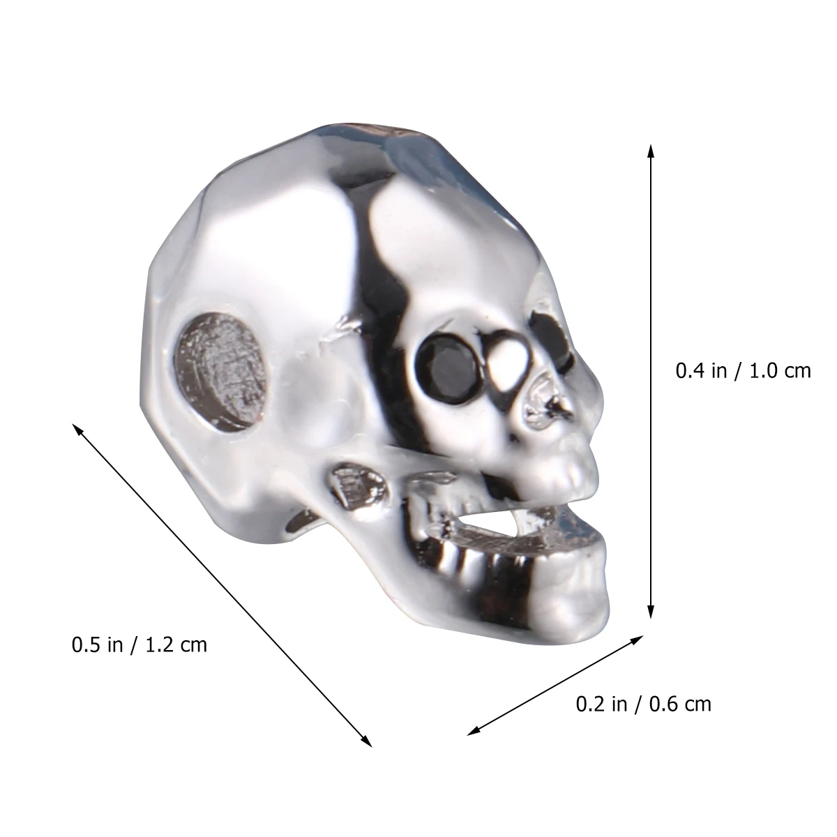 

2 шт., серебряные подвески из бисера с головой черепа для DIY, ожерелье, браслет, брелок для ключей, цепочка для свитера, ножной браслет, аксессуары для изготовления ювелирных изделий в стиле панк