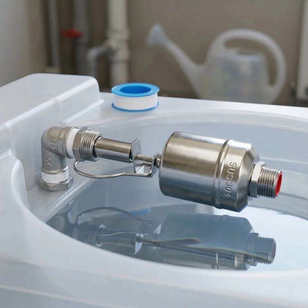 Stainless Steel Automatic Water Level Control Float Valve 1/2 3/4inch Floating Ball Valve  Water Tank Water Tower Shut-off Valve