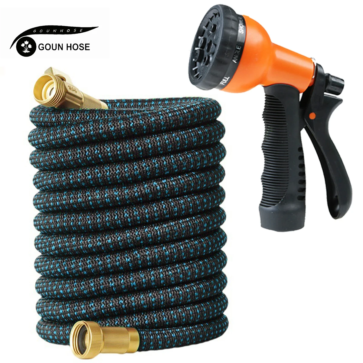 

25ft-125ft Expandable Garden Hose With Nozzle, Lightweight & Durable, No-Kink Flexible Hose For Car Washing, Outdoor Watering