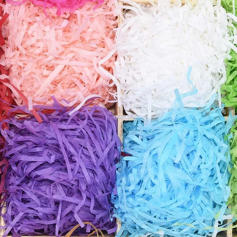 10/20/50/100g Color Crumpled Paper Party Craft Paper Gift Box Shock Absorbing Filling Decoration Practical Filling Material