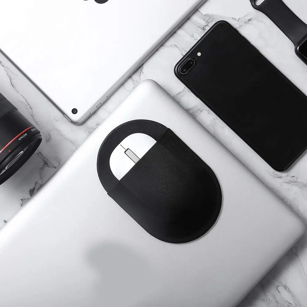 Tempat Mouse Laptop Universal Portabel Kantong Mouse Tempel Berperekat Tas Penyimpanan Mouse Tahan Lama