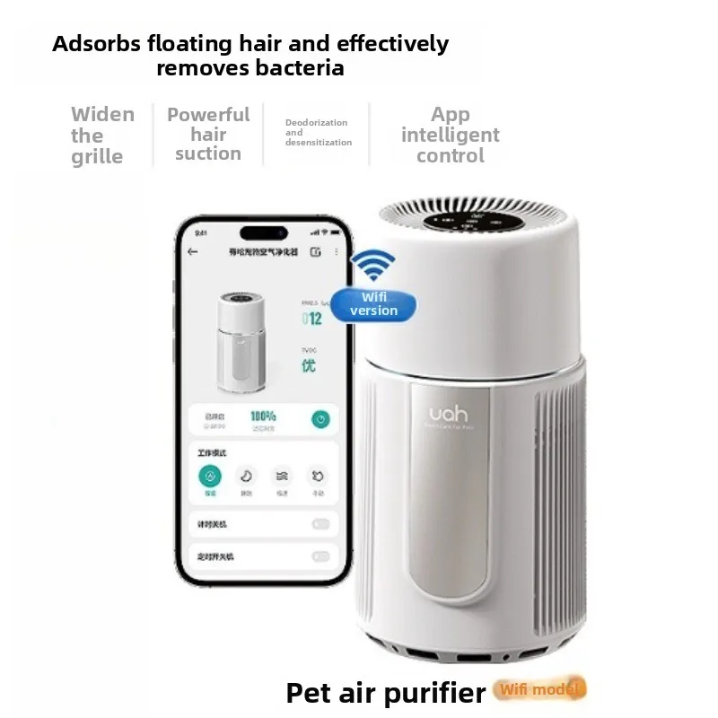 Smart WiFi Pet Air Purifier, Auto Removes Pet Hair, Odor & Bacteria | Essential for A Clean Smart Life Home with Cats & Dogs