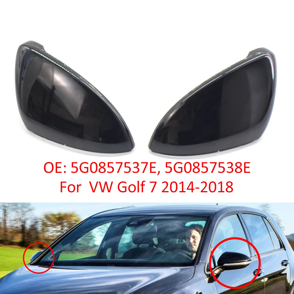 For Volkswagen Golf GTI MK7 2014-2018 Car Side Mirror Housing Shell Rearview Mirror Cover Caps Exterior Accessories