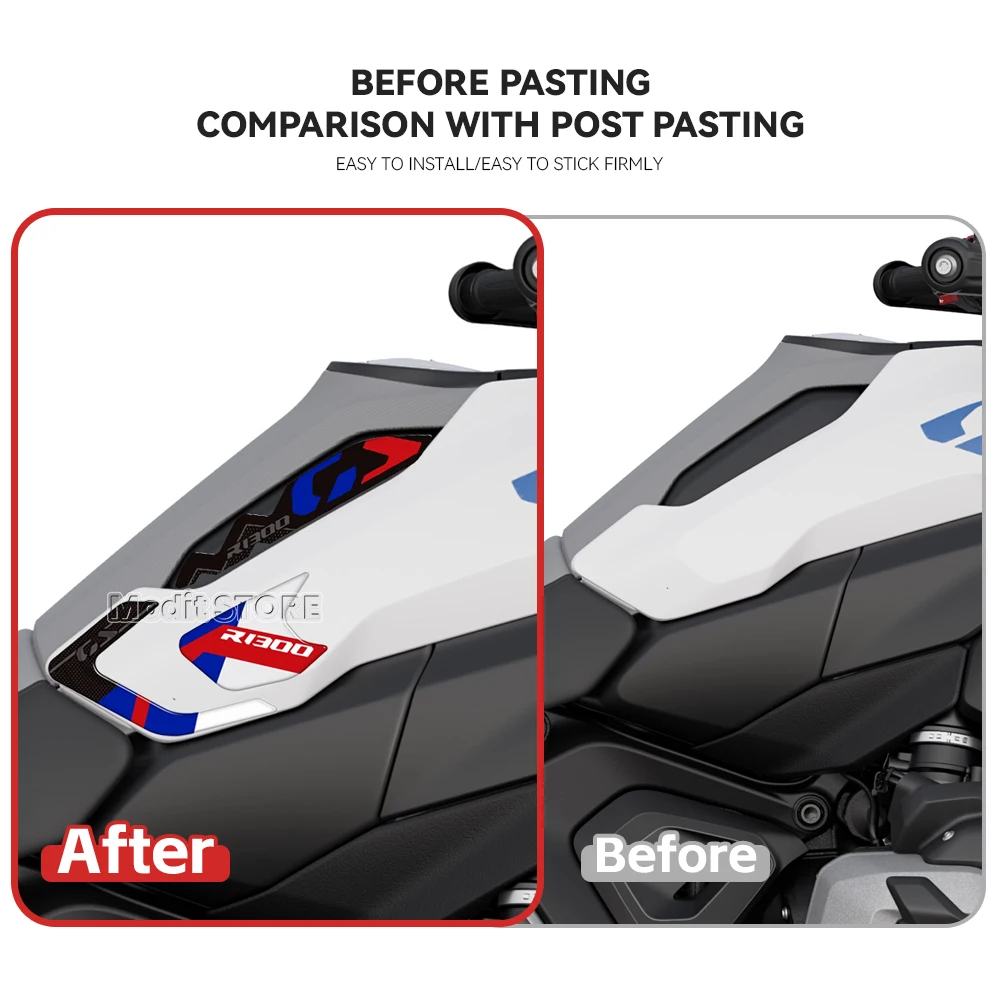 NEW R1300GS 2023 Tank Mat 3D Epoxy Resin Protection Sticker Kit Windshield Decorative Decal For BMW R 1300 GS 2023 2024