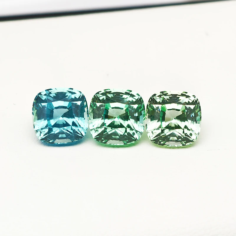 New Colors Cushion Cut 6x6mm-8x8mm Lab Grown Colored Corundum Loose Gemstones for Jewelry Setting