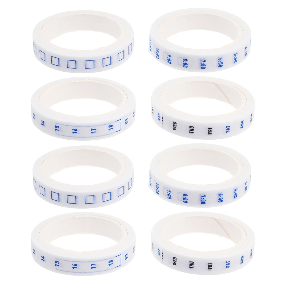 

8 Rolls Decorative Washi Time Management Paper Sticker For Journaling Scrapbook Supplies Planner Organization Diy Projects Washi