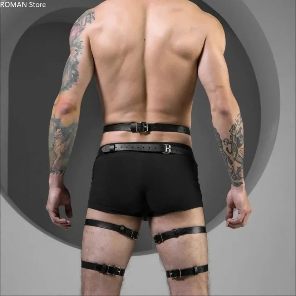 Sissy – harnais de jambe pour hommes, sangles fétichistes réglables, cuisses, équipement Bdsm pour hommes, Style gothique Punk, Clubwear, ceinture de Lingerie