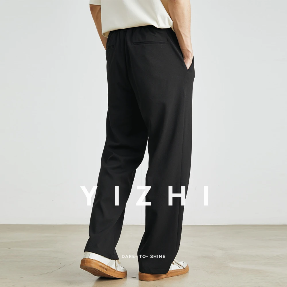 2025 New Summer Men's Casual Pants Straight Loose Sports Ice Silk Ultra-thin Trousers Outdoor Commuting Men Wide-leg Pants - Image 2