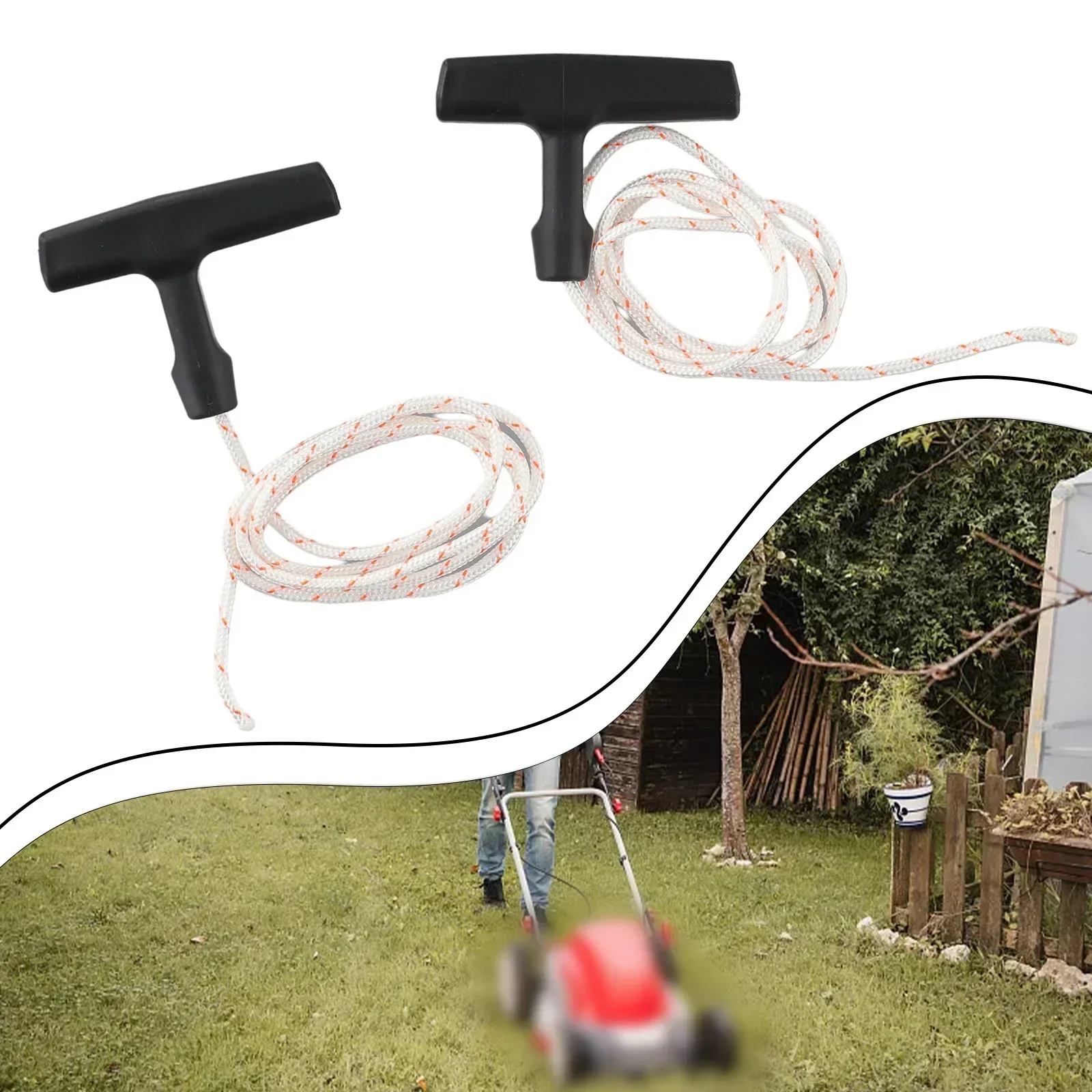 2pcs Recoil Starter Handle With 3.0mm Rope For STIHL TS400 TS410 TS420 Carburetor Kit Outdoor Power Equipment Chainsaw Parts