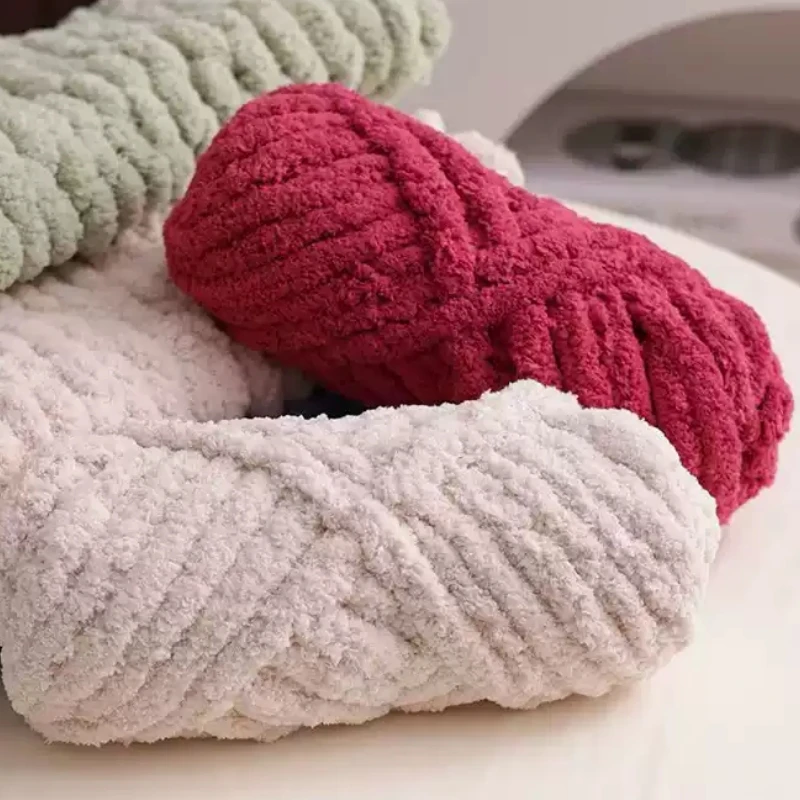 

2cm 250g Cat Tail Super Thick Yarn Finger Line Chenille Yarn Scarf Ice Bar Line Diy Handmade Knitting Cushion Blanket Pet Nests