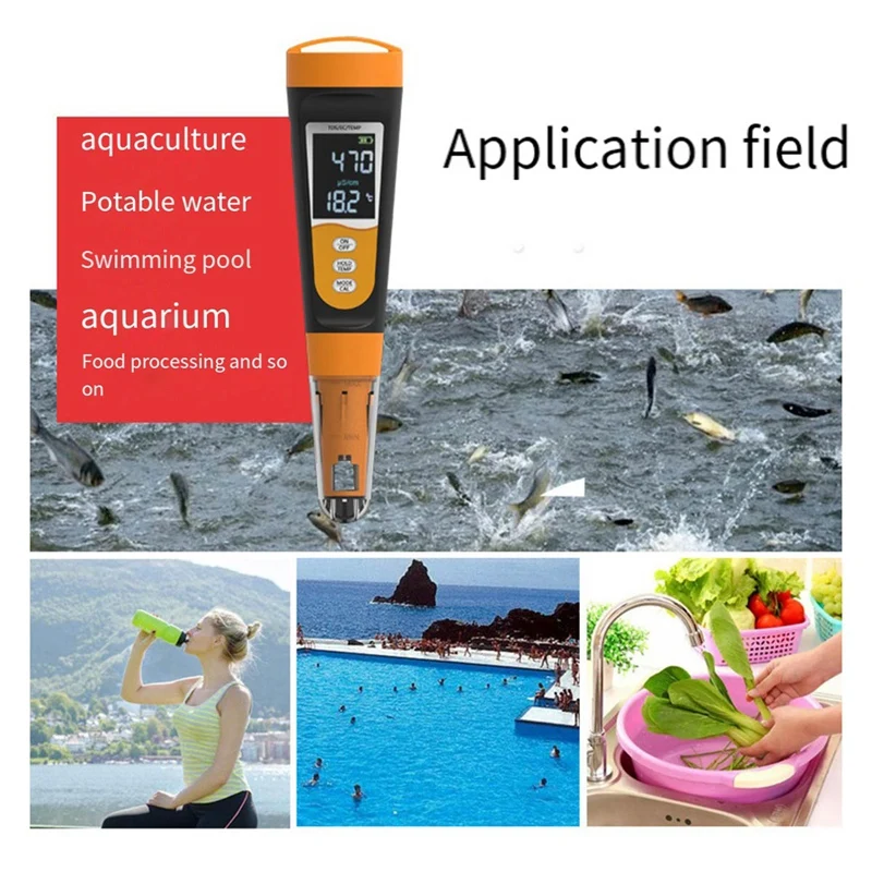 High-Precision Tap Water Testing Instrument Convenient 3-In-1 As Shown ABS TDS Water Quality Testing Pen