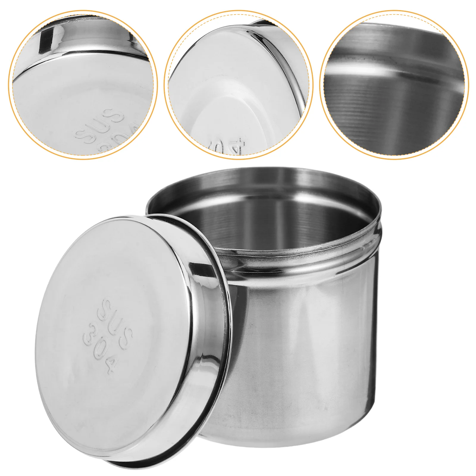 Ointment Jar Container Stainless Steel Storage Cobtainer Unguent Sample Tank Shelves Dresser