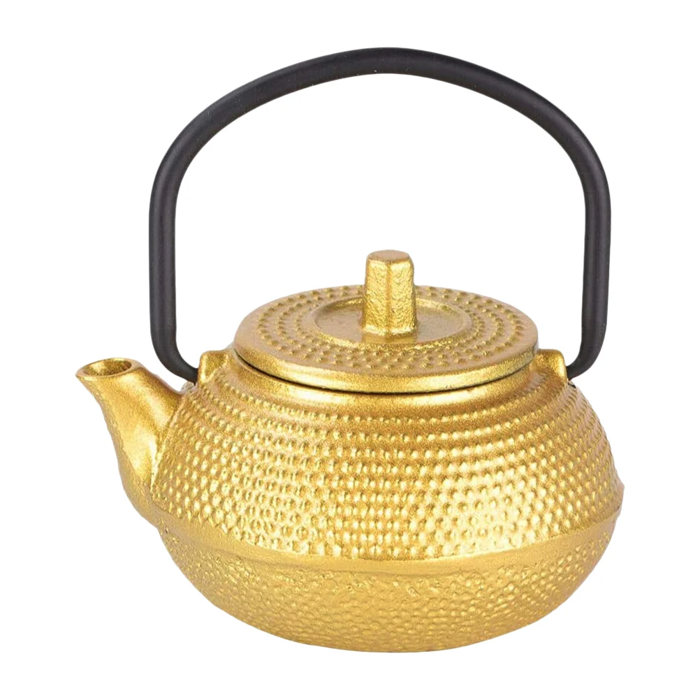 

Mini Cast Iron Teapot Vintage Decorative Kettle Desktop Tea Supplies Adornment Pots Camping Elegant Lightweight Compact