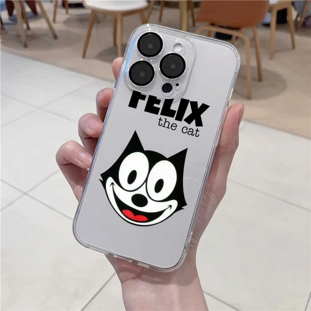 Cartoon F-Felix the Cat custodia per telefono per iPhone 15 13 14 12 11 Pro MAX XR X SE XS iPhone13 14 Mini