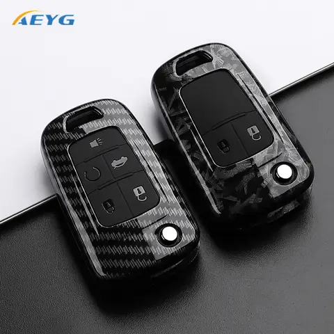 ABS Carbon Fiber Car Key Case Cover For Chevrolet Cruze Aveo Trax Sail Malibu Captiva Opel Vauxhall Astra J Corsa Insignia Mokka 10 best sales chevrolet malibu key cover - №9