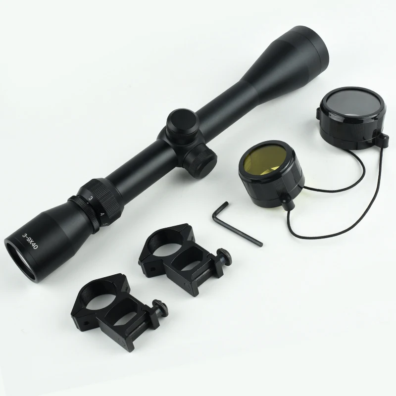 3-9X40 Hunting Tactical Riflescope Adjustable Zoom Sight Fast Aiming Shooting Nitrogen Filled Waterproof Fog-proof Airsoft Scope