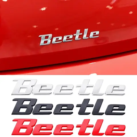 3D Metal Beetle Rear Trunk Sticker Car Styling Auto Body Side Fender Badge Letters Emblem Labeling Logo Decal For Volkswagen VW