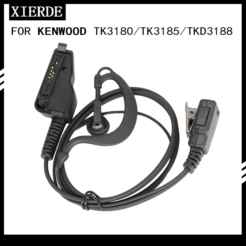 XIERDE For Kenwood Radios NX-200 NX-300 NX-210G NX-410 TKD3188 NX-3200 NX-3300 NX-5200 NX-5300 NX-5400 TK-385 Earphone Headset