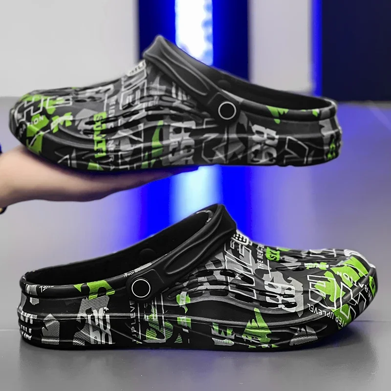 

Men's Slippers Outdoor Sandals Beach Clogs Comfortable Soft Slides Indoor Water Shoes Men Outdoor Sandals Big Size 46 47 48 49