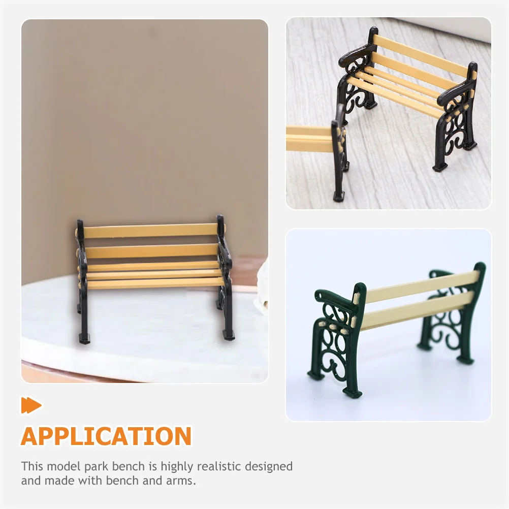 ม้านั่งขนาดเล็ก 2 ชิ้นสำหรับเด็ก ดีไซน์สมจริง ของขวัญที่สมบูรณ์แบบ ของตกแต่งจิ๋ว เฟอร์นิเจอร์จิ๋วและอุปกรณ์เสริม