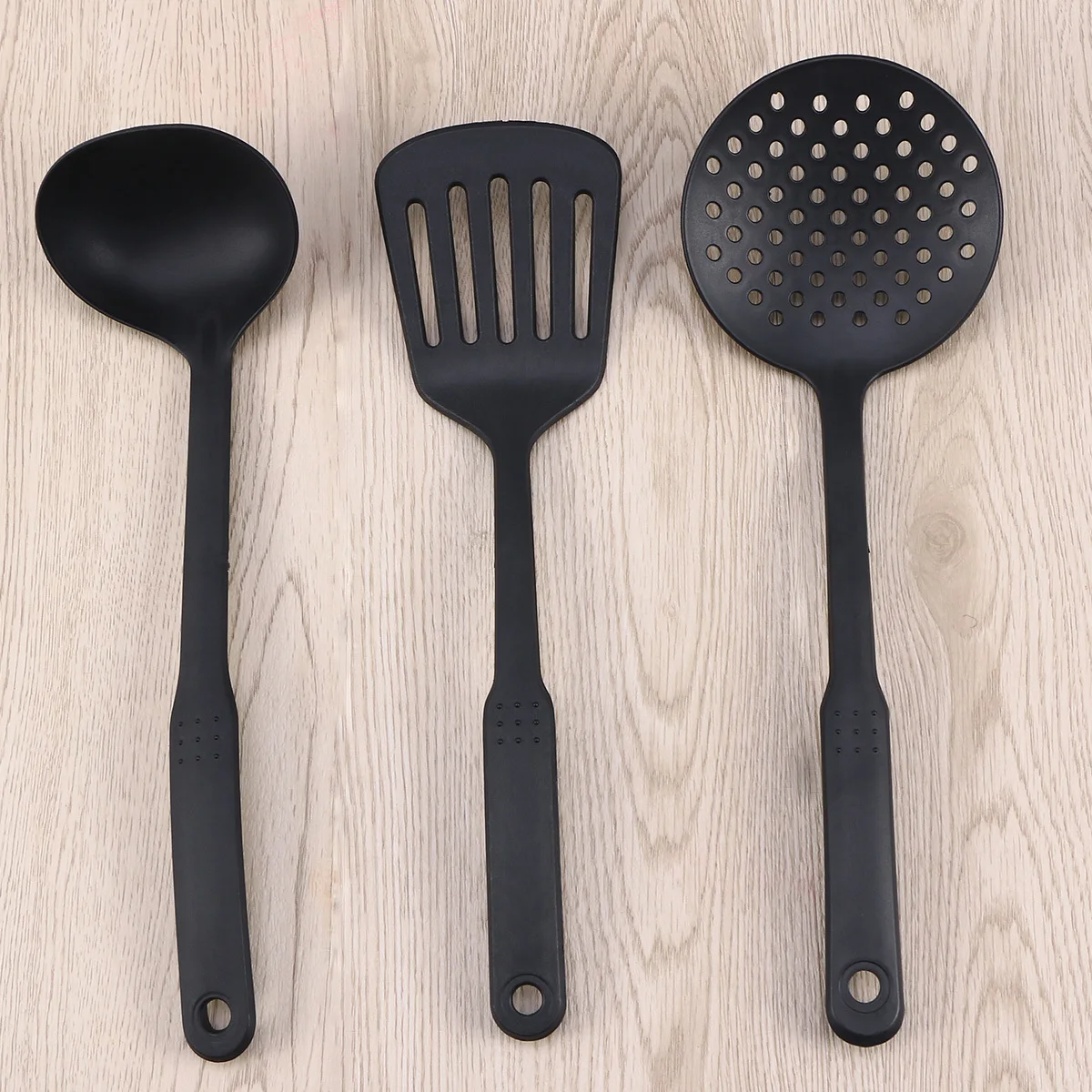 

6 pcs Nylon Kitchen Utensil Set Non-Stick Odorless Cooking Tools Easy Clean Seamless Design Sturdy Handle Lightweight