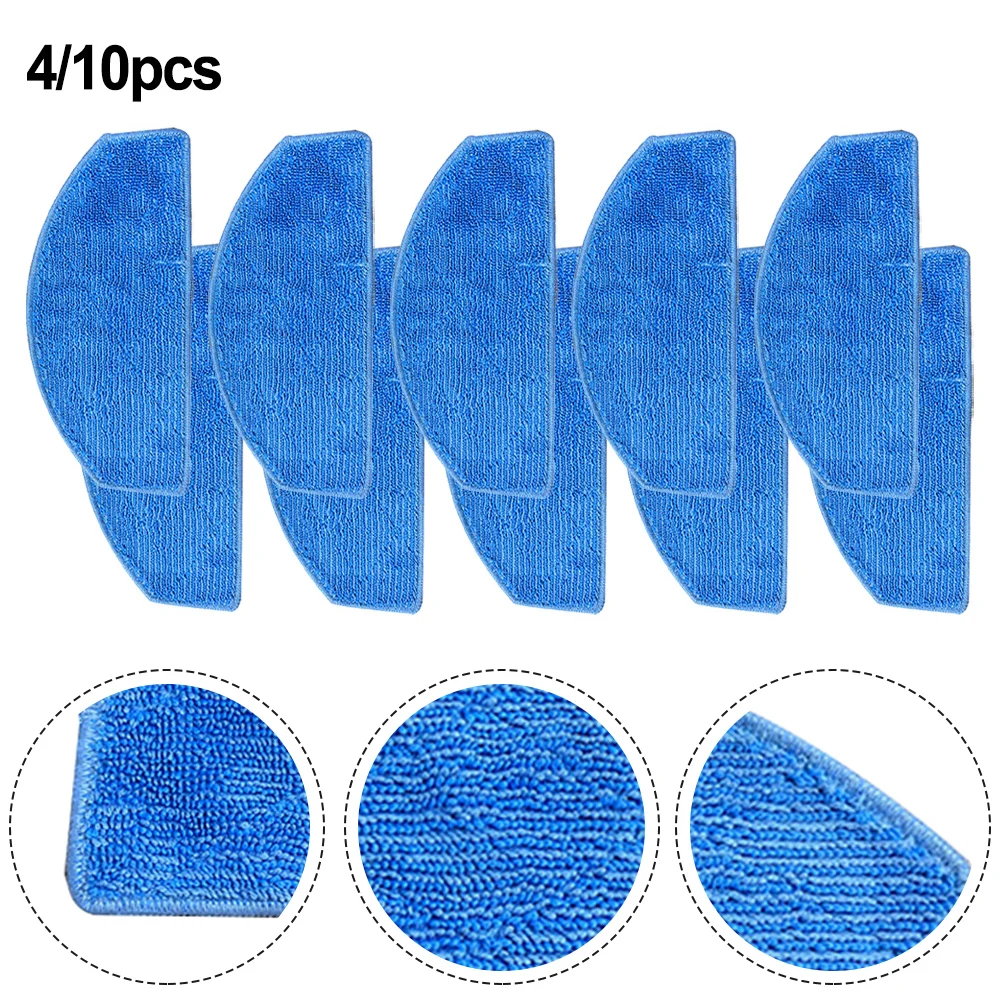 4/10pcs Microfibers Mop Pads Replacement For Tikom G8000 Pro/ Honiture G20 Vacuum Cleaner Washable Mop Cloth Pads