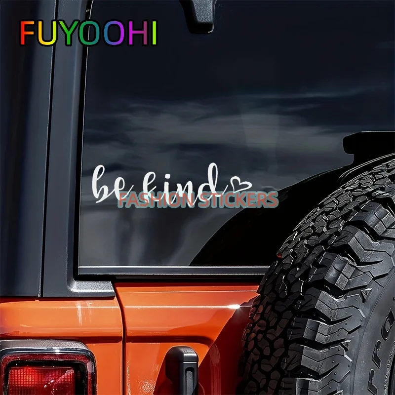 FUYOOHI Be Kind Vinyl Decal Bumper Sticker for Windows, Cars, Trucks, Laptops, and Any Other Smooth Surface