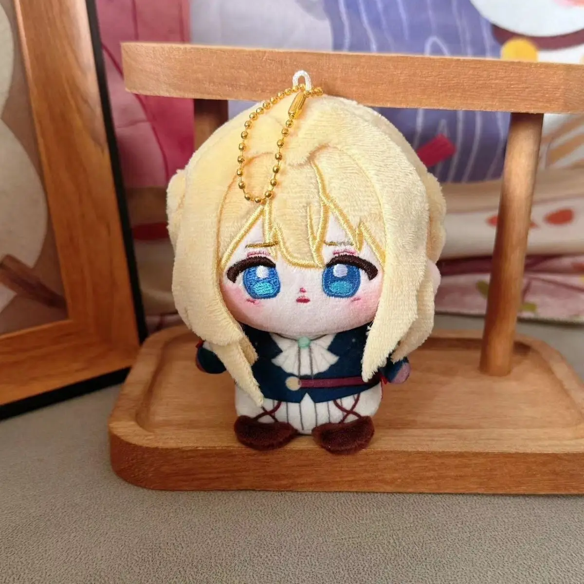 10 سنتيمتر أنيمي البنفسجي Evergarden تأثيري نجم البحر الجسم Kawaii البنفسجي أفخم دمية صغيرة دانغو أفخم قلادة المفاتيح هدايا أعياد ميلاد للأطفال