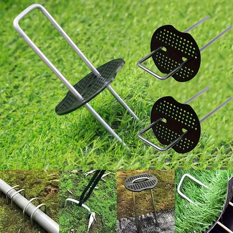 100/200 Heavy-Duty U-Shaped Galvanized Iron Tent Stakes with Washers, Suitable for Outdoor Tents, Gardening Fabric, Landscape Fabric, Weed Barrier Fabric, and Galvanized Iron Ground Stakes, Tent Fixation, Camping Stakes, Long Tent Stakes, Heavy-Duty Tent Stakes, Tent Stakes Screws, Spiral Tent Stakes, Tent Frame, Camping Fence, Elevated Tent, Standing Tent, Easy-To-Install Tent, Reinforced Anchor Points, Durable