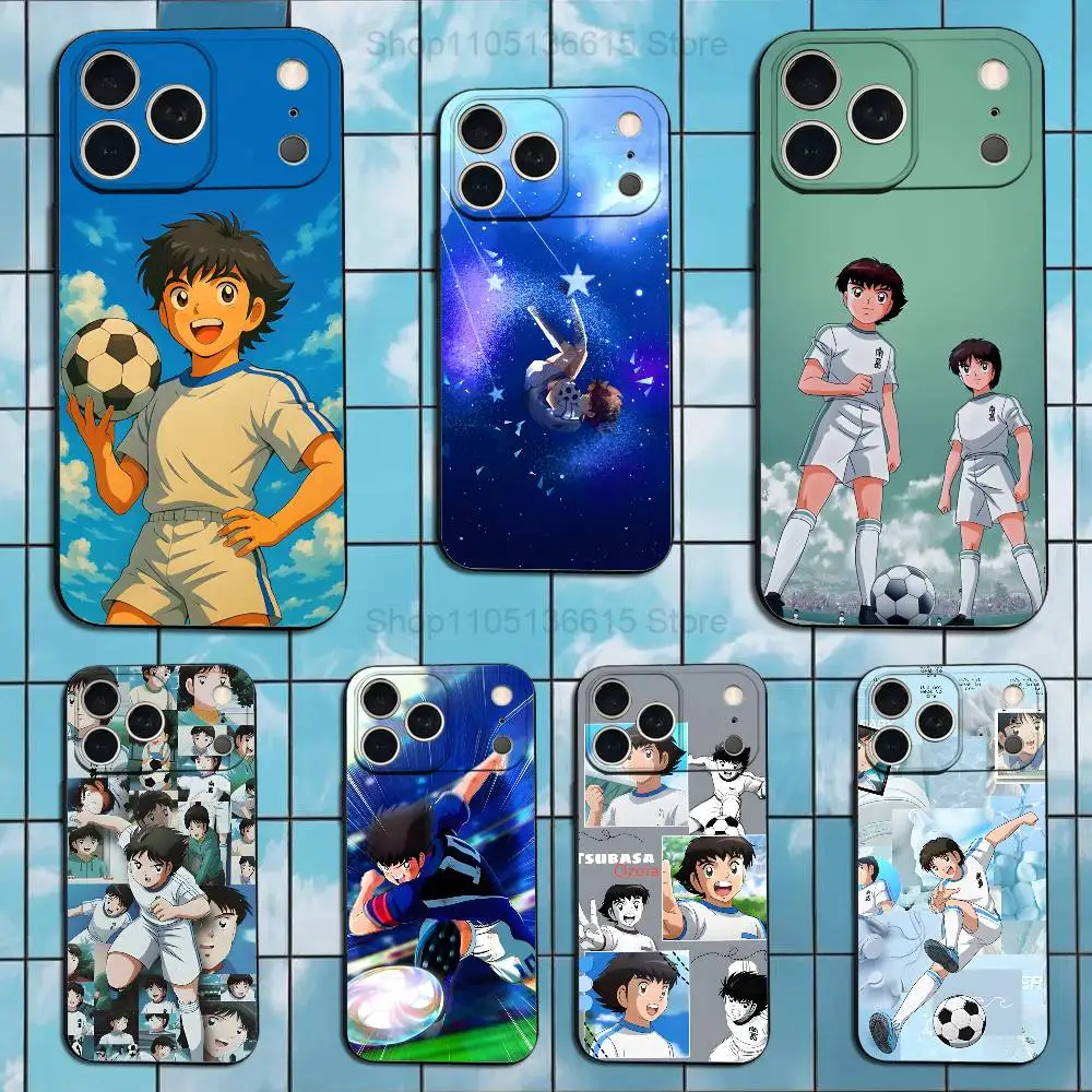 Чехол для телефона с изображением аниме C-captain T-tsubasa для iPhone 17,16,15,14,13,12,11 Plus, Pro Max, XS, XR, SE, Mini, 8,7, мягкий силиконовый черный чехол
