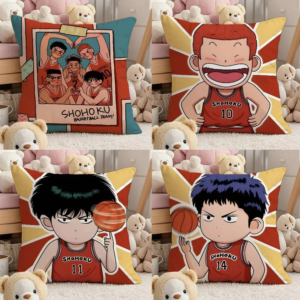 

Anime The F-First S-Slam D-Dunk Pillow Case Comfort Sofa Bed Silky elegant Invisible zipper Custom Decorative cushion cover