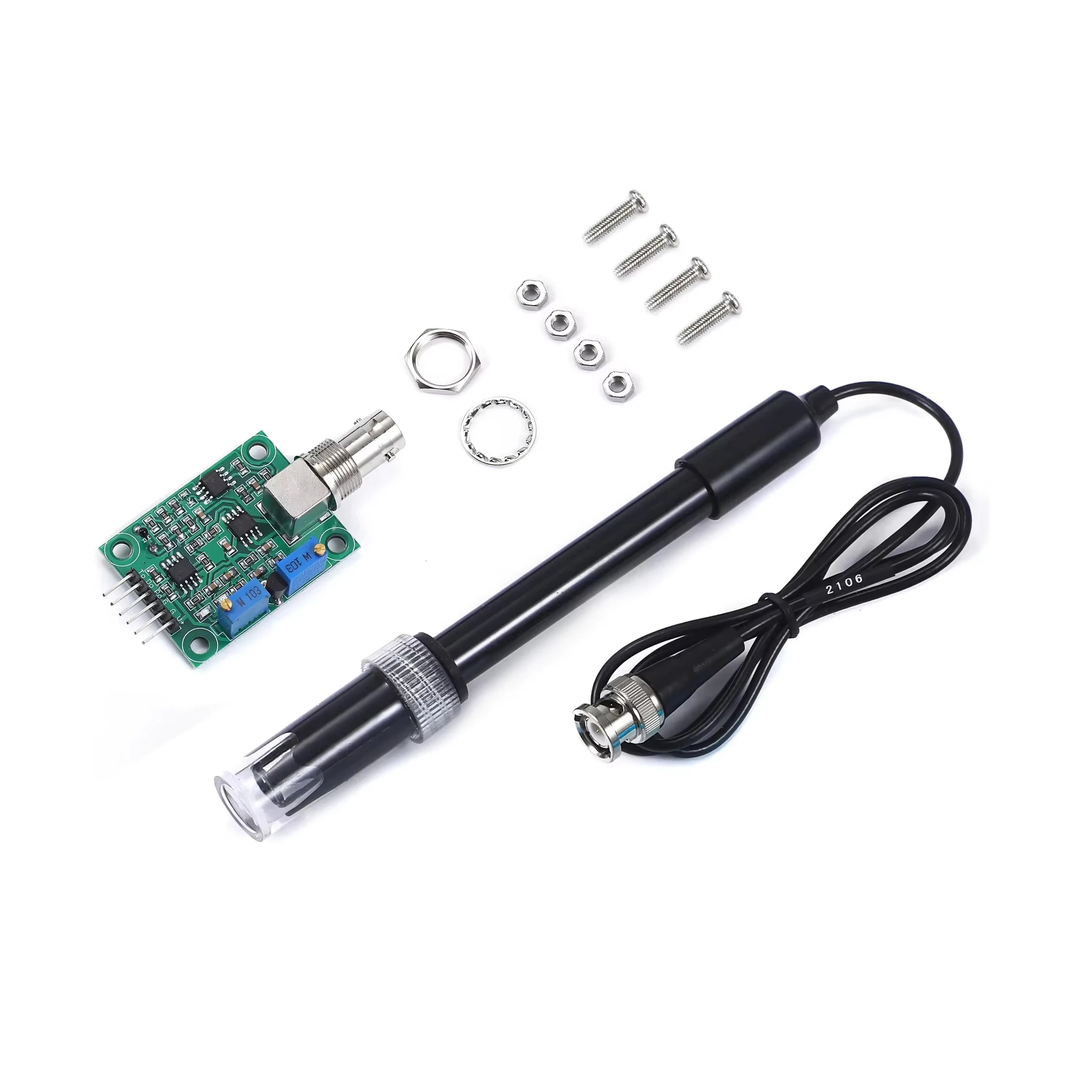 Liquid PH 0-14 Value Detection Regulator Sensor Module Monitoring Control Meter Tester + BNC PH Electrode Probe For Arduino