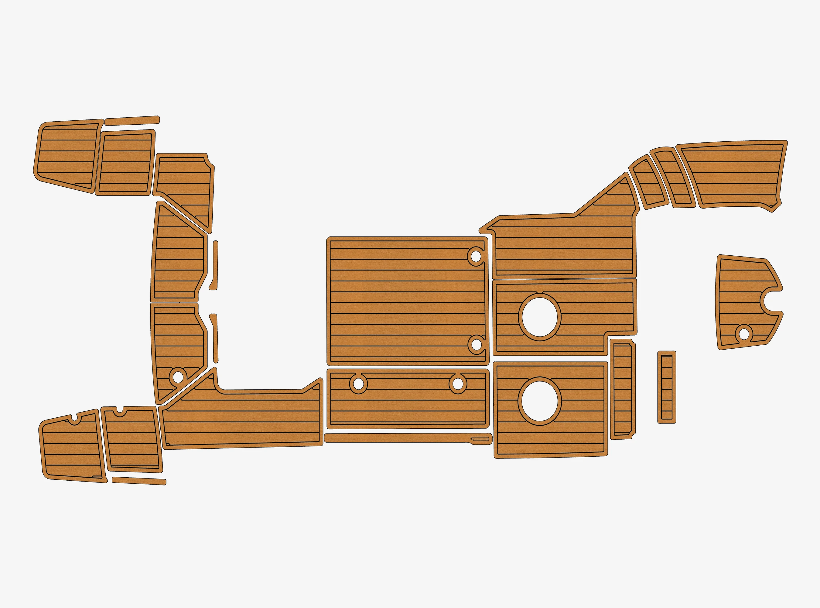 

Quicksilver 805 Sundeck 1/4" 6mm EVA foam Non-Slip PVC Teak Decking marine Mat seadek aqua carpet Marine Floor