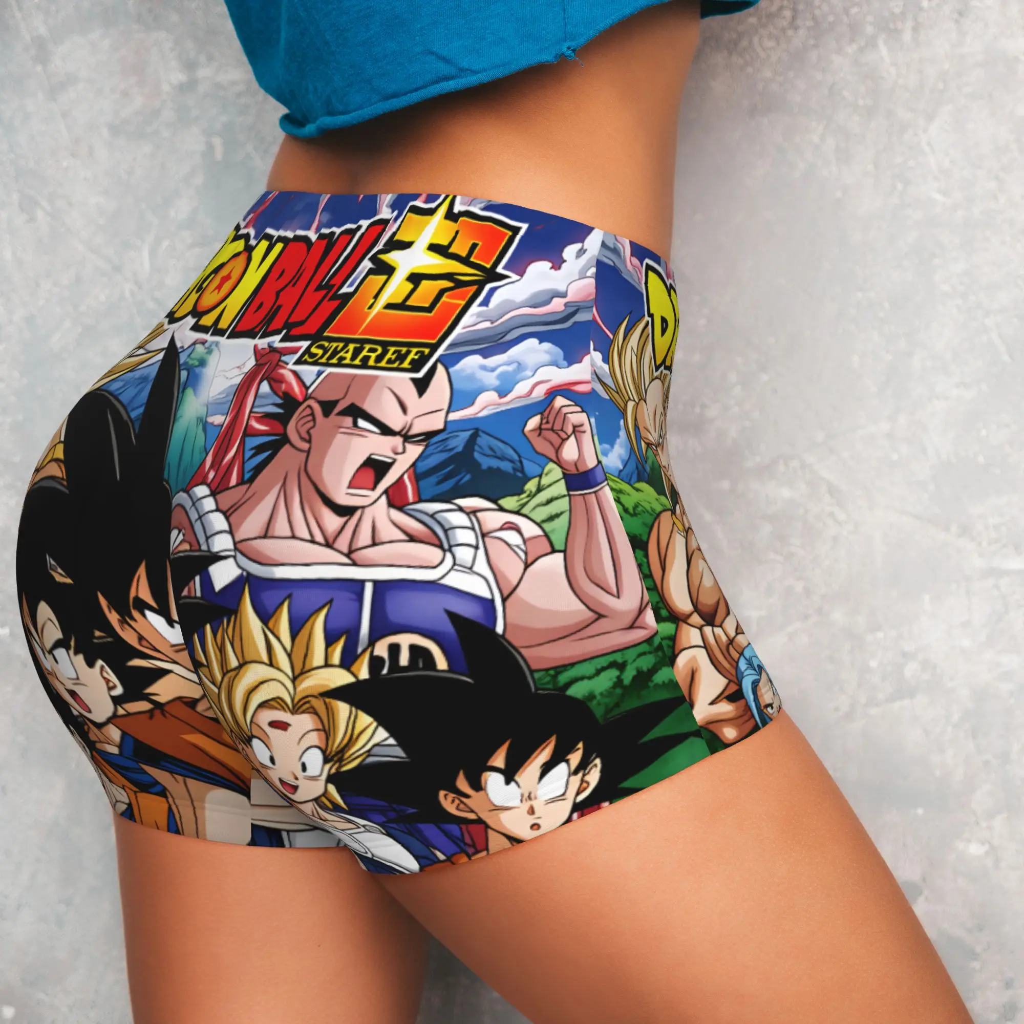 Son Goku Dragon Ball Goten Gine Raditz Workout Yoga Shorts Trunks Present Bardock Turles  Athletic Gym Running Volleyball Shorts view 2