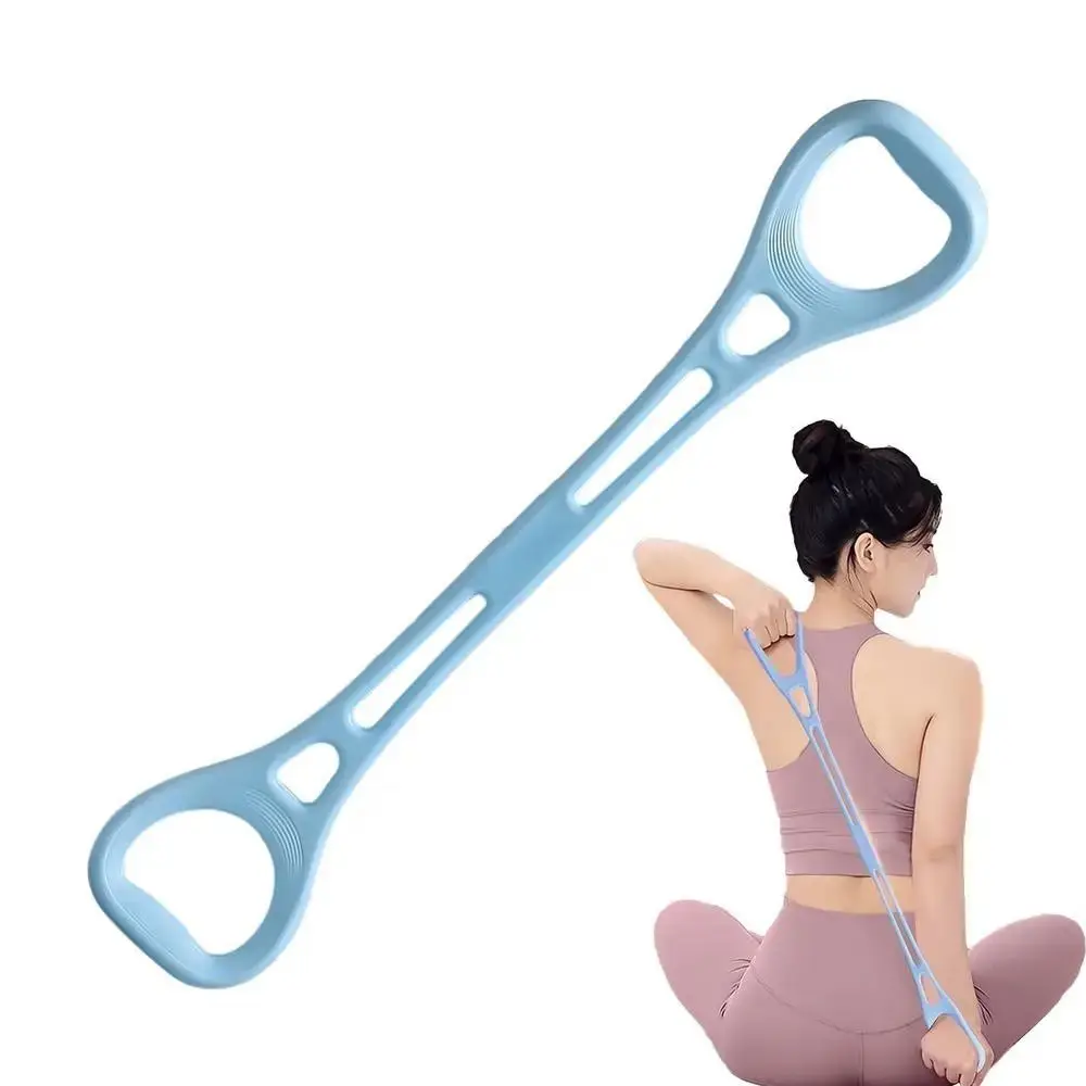 Chest Expander 8 Shaped Tensioner Yoga Tool Yoga Training Solid Color Workout Resistance Band Safe Muscle Stretching