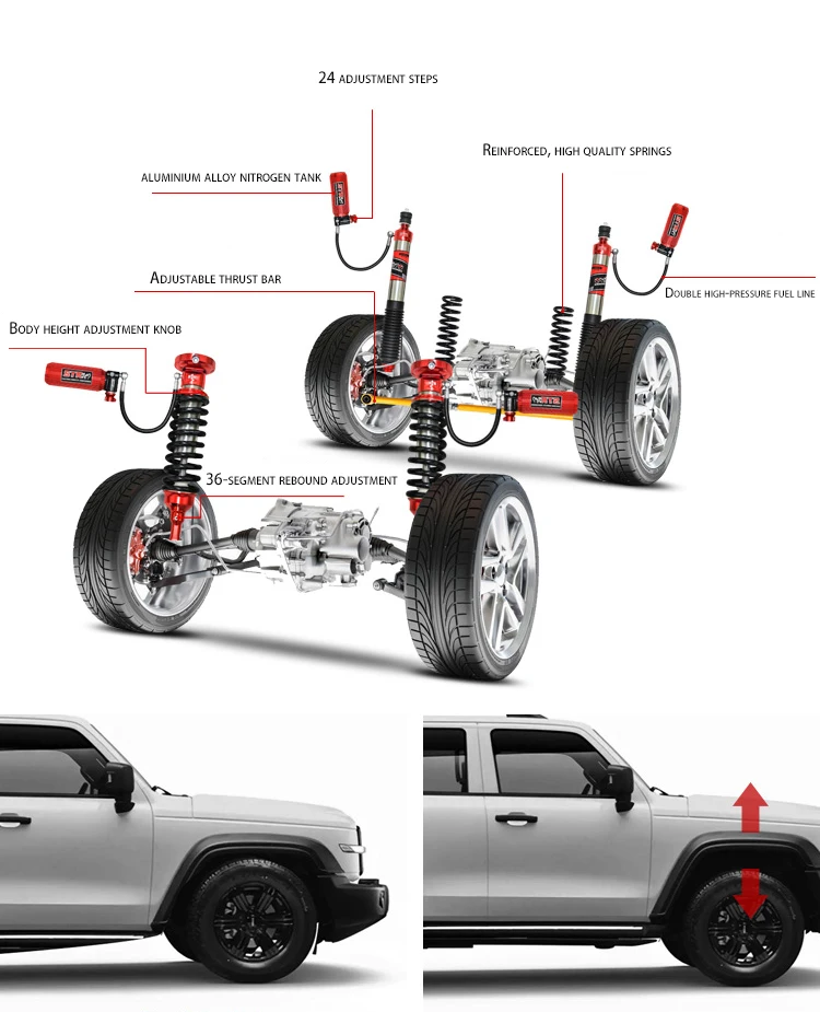 High Quality Automotive Suspension Parts Front and Rear Shock Absorbers for Toyota FJ Cruiser Car