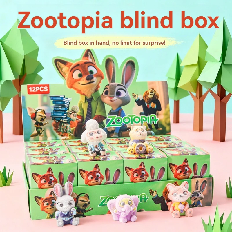 Nuovo 12 pz/set Zootopia Cieco Scatola Del Fumetto Nick Judy Personaggi Figura Bambole Giocattolo Per Ventole Bambini Compleanno Regalo Di Natale
