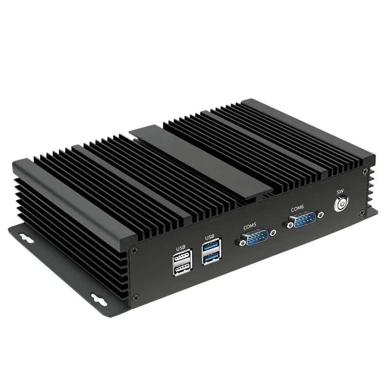 【New Arrival】R Fanless Mini PC Core I7 5500U I5 4200U I3 5005U 2955U Dual LAN Dual COM Dual Display Industrial Rugged Computer